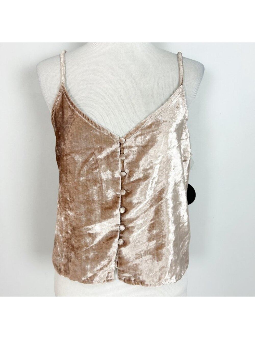 NEW Women's Dusty Rose Velvet Cami Tank Top Romantic Boho Size Medium
